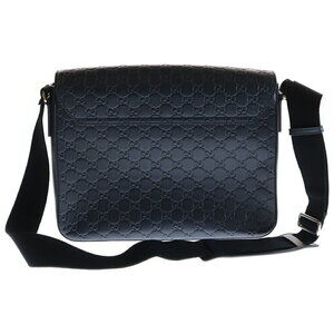 Gucci ssima Bag Leather Messenger Navy Blue